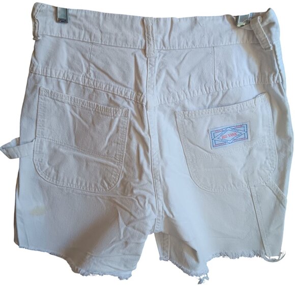 27" Vintage Carpenter Shorts Big Yank White Union Made Cut-Off 1970's Hippie - Picture 1 of 7